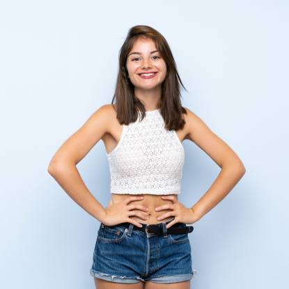 Picture of High-Waist Classic Denim Shorts