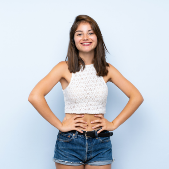 Picture of High-Waist Classic Denim Shorts